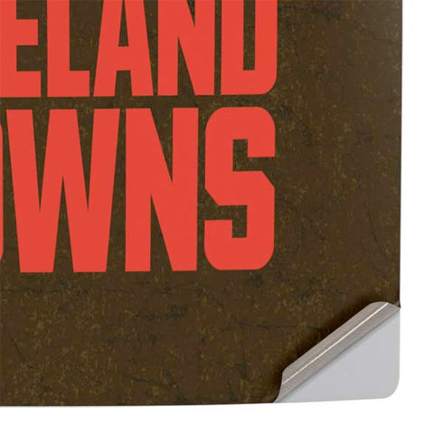 NFL Cleveland Browns Distressed PS5 Pro Console Skin